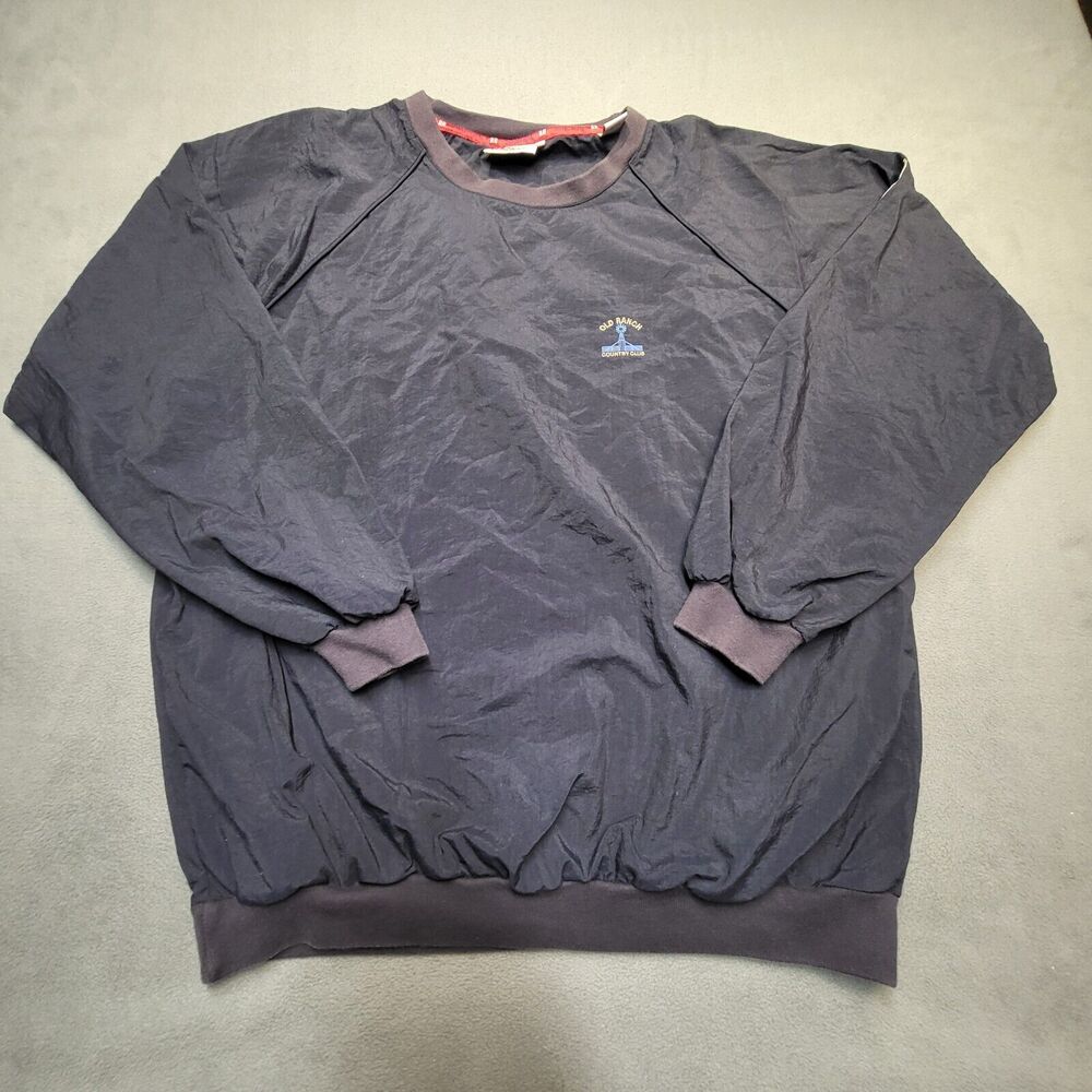 Vintage Slazenger Windbreaker Mens M Blue Pullover Golf Old Ranch Country Club